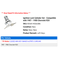 thumbnail image 2 of Ignition Lock Cylinder Set - Compatible with 1987 - 1988 Chevy R20, 2 of 3
