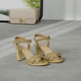 thumbnail image 2 of Sandalia DREAM PAIRS ICE-1 Tacón Grueso 8 cm Dorado con Brillo, 2 of 7