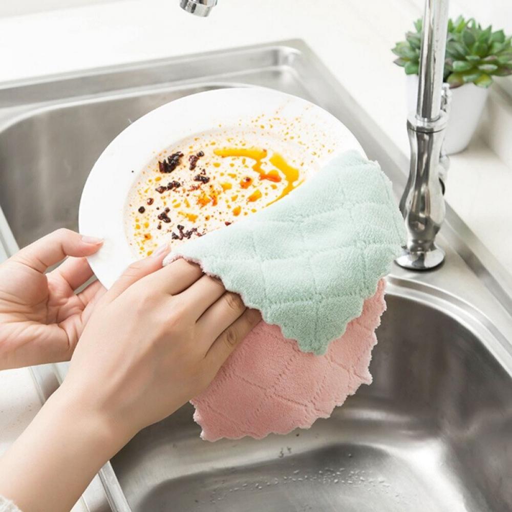 15pc Super Absorbent Microfiber Kitchen Dish Cloth High-Efficiency Tableware Household Cleaning Towel Kitchen Tools Gadgets