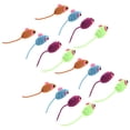 thumbnail image 2 of EeaseCA 12pcs Elastic Rope Mouse Toy Funny Mouse Cat Playing Props Cat Teaser Interactive Toy (Random Color), 2 of 8