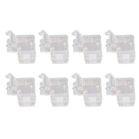 Strip Light Connector, Seamless 8pcs Terminal Extension L Shape Strip Light Adapter 2 Pin  For 10mm LED Tape Light