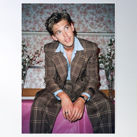 Austin Butler Elvis Smile Poster Wall Art, Modern Wall Decor For Living Room Bedroom, 12x18 UNFRAMED