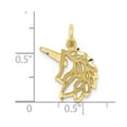 thumbnail image 2 of 15mm 10k Solid Yellow Gold Unicorns Head Pendant Necklace Pendant for Women - .8 Grams, 2 of 2