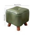 thumbnail image 3 of Solid Wood Small Stool Soft Padded Seat Waterproof Entryway Footstool Stackable For Living Room Shoe Bench Home Use, 3 of 7