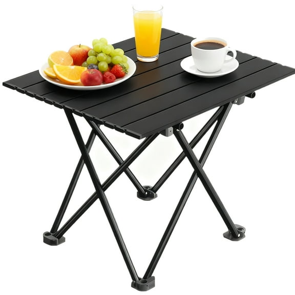 Small Camping Table, Lightweight Folding Camping Table Portable, Carbon Steel Side Table 13.8 x 15.7 x 11.4 in / 35 x 40 x 29 cm, 2.6 lbs / 41.6 oz, for Outdoor Picnic Camping