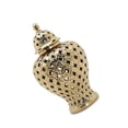 thumbnail image 1 of Modern Ceramic Ginger Jar Home Decor Storage with Decorative Bookcase Lid Temple Jar gold, 1 of 9