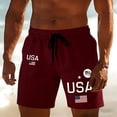 thumbnail image 2 of WERYOUNG Casual Athletic Shorts For Man Patriotic American Flag Shorts Fourth Of July USA Sportswear Shorts With Side Pockets Home Lounging Versatile Bottoms M, 2 of 4