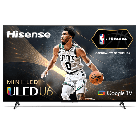 Hisense 55-Inch Class U6 Series Mini-LED ULED 4K UHD Google Smart TV (55U6K, 2023 Model) - QLED, Full Array Local Dimming, HDR 10+, Dolby Vision IQ, 240 Motion Rate, Game Mode Plus VRR
