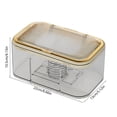 thumbnail image 3 of Weloille Wall Mounted Tissue Box, Automatic Lift Dustproof Transparent Storage Box, Flip Cover Desktop Wall Hanging Dispenser, Multifunctional Storage Box for Entryway Bathroom Kitchen, 3 of 6