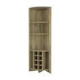 thumbnail image 7 of Tall Corner Bar Cabinet, Wooden Corner Coffee Wine Bar Unit with Built-in Wine Rack Cabinet Station with 8-Bottle & 5-Shelf, Wood Kitchen Pantry Storage Cabinet (Beige), 7 of 7