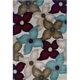thumbnail image 1 of Linon Rugs Milan Flower Rectangular Area Rug in Garnet and Ivory-1'11" x 2'10", 1 of 1