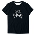thumbnail image 2 of Fiudx Ofertas Flash Artículos En Oferta Camiseta Casual de Manga Corta con Cuello Redondo y Estampado de Letras para Mujer, 2 of 4