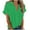 Green, variant on LEAVINGSUO 2026 50% off Clear! Womens Tops Fashion Woman Causal Button Solid Blouse Short Sleeve T-Shirt Summer Tops