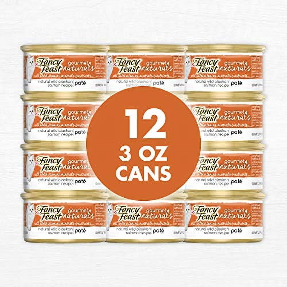 Purina Fancy Feast Gourmet Naturals Pate Wet Cat Food, Alaskan Salmon, 3 oz Cans (12 Pack) - product image