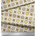 thumbnail image 2 of Soimoi Poly Georgette Fabric Geometric & Flower Artistic Print Sewing Fabric Yard 42 Inch Wide, 2 of 3