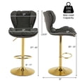 thumbnail image 3 of Costway Adjustable Bar Stool Set of 2 Leathaire Bar Chairs with Padded Seat & Footrest, 3 of 9