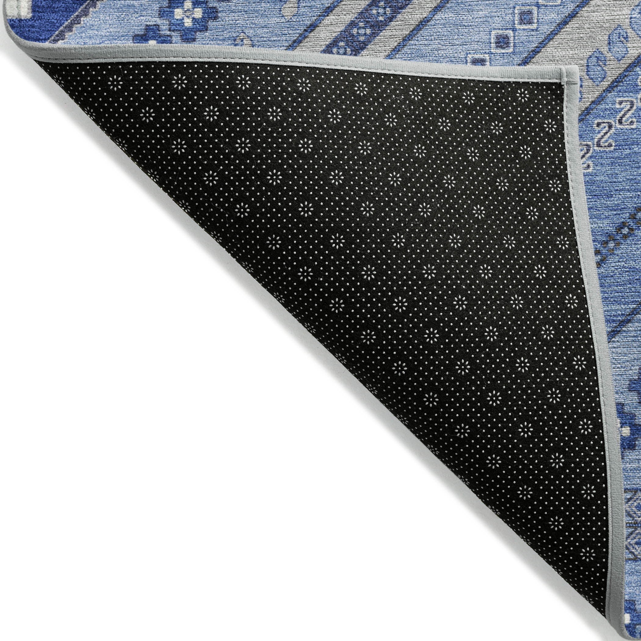 Addison Rugs Chantille Indoor/Outdoor Transitional Geometric, Abstract Blue Washable Rectangle Rug, 1'8" x 2'6"