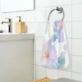 thumbnail image 3 of Yayeee 2 Pack Hand Towels for Bathroom 100% Cotton 16" x 28" Soft Absorbent Kitchen Towel, Pastel Flower Pattern, 3 of 7
