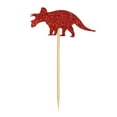 thumbnail image 6 of hengzirui party cake toppers 24pcs Dinosaur Cake Toppers Tyrannosaurus Pterosaur Triceratops Picks Paper Cupcake Decor Party Supplies for Birthday Festival (5 Style, 4pcs Each Style), 6 of 8