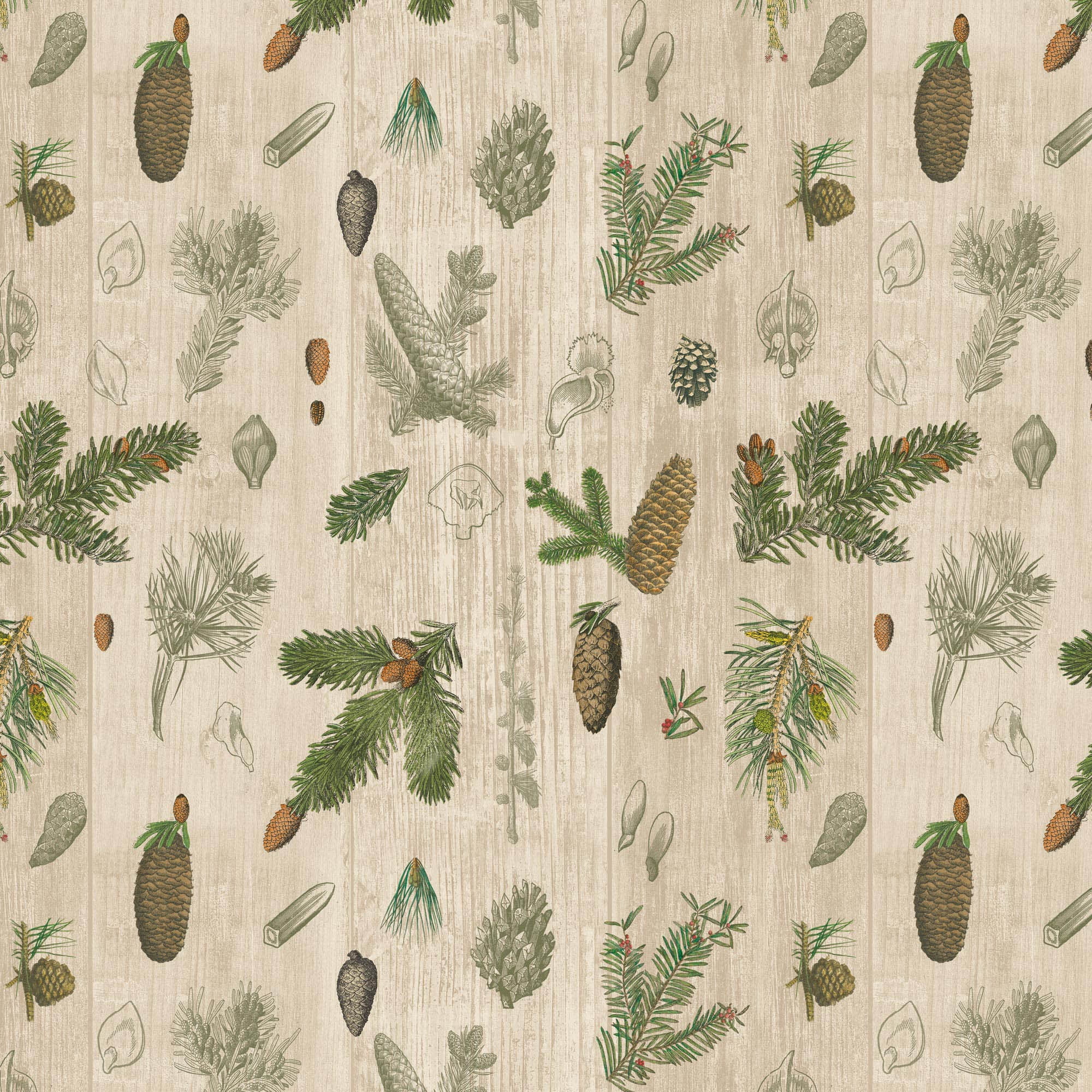 David Textiles Woodland Chart Stripe Cotton 1 Yard Fabric Cut