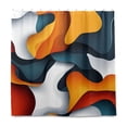 thumbnail image 2 of Yayeee Shower Curtain with Hooks 72"x72" Waterproof Fabric Bathroom Hanging Decor, Abstract Wavy, 2 of 5