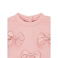 thumbnail image 5 of Wonderluxe Baby Girls' Long Sleeve Sweatshirt and Pant, 3-Piece Set, Sizes 0-3M-24M, 5 of 12
