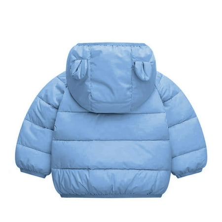 

Cathalem Costs for Toddler Girls Toddler Boys Girls Winter Windproof Cartoon Panda Prints Bear Ears Girls Jackets Size 14-16 Coat Light Blue 18-24 Months