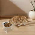 thumbnail image 4 of Ensemble de Bols Surélevés en Acier Inoxydable pour Chat et Chien avec Support en Métal pour Alimentation Surélevée - Plat Durable Intérieur Extérieur pour, 4 of 5