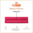 thumbnail image 4 of SGI Bedding 2 Piece 26X26 Shams Hot Pink Solid 600 Thread Count Standard Shams, 4 of 8