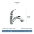 thumbnail image 3 of Moen Integra Spot Resist Stainless One-Handle Pullout Kitchen or Laundry Faucet Featuring Power Clean with Optional Deckplate, 3 of 7