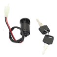 thumbnail image 2 of 1 Set ATV Ignition Key Switch Universal 2 Wires Ignition Keys Start Switch Lock Key for ATV Go Kart, 2 of 5