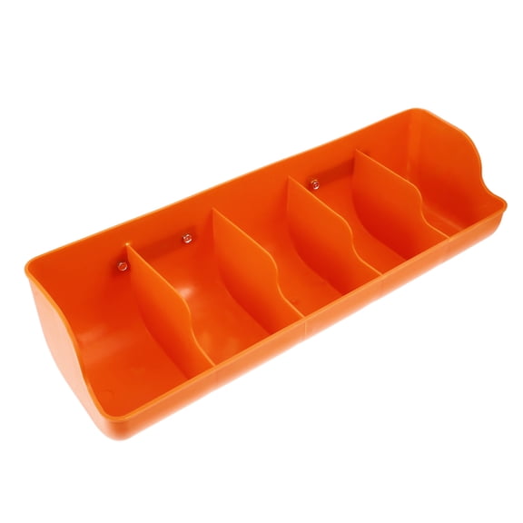 LOLIPPYY Orange Mountable Pig Feeding Trough with Multiple Slots for Convenient Feeding
