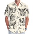 thumbnail image 3 of Camisa de playa con botones para hombre, estampado digital 3D, patrón de pollo, camisa hawaiana para surfear para hombre, camisas casuales de manga corta de talla grande, 3 of 5