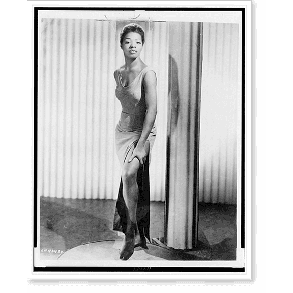 Historic Print, [Maya Angelou, full length portrait, facing front, dressed for her part in the Caribbean Calypso Festival], 16" x 20"