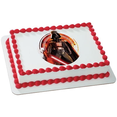 Star Wars Darth Vader Edible Icing Image For 8 Inch Round Cake Walmart Com Walmart Com