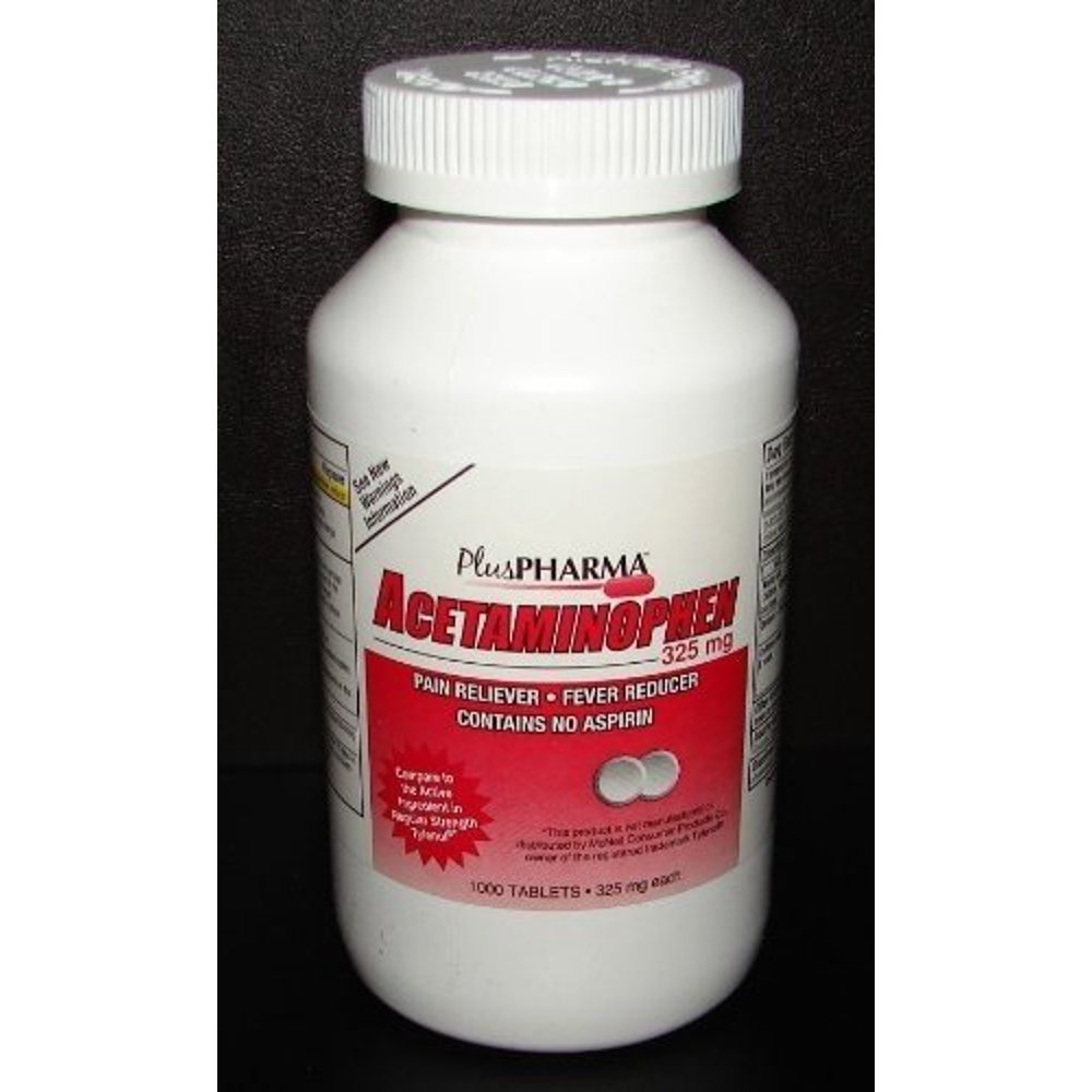 Plus Pharma Acetaminophen Tablets, 325 mg, 1000 Count