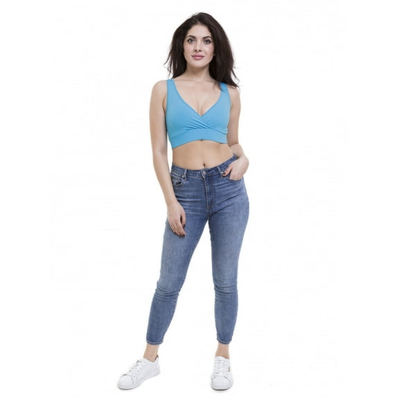 Women's Maternity Bra Slim Crop Top Lounge Wear by Lunarable
