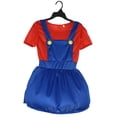 thumbnail image 1 of Super Mario Costume Adults Kids Boy Girl Cosplay Fancy Dress Up Party Outfits, 1 of 2