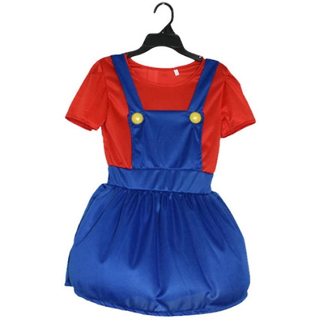 Super Mario Costume Adults Kids Boy Girl Cosplay Fancy Dress Up Party Outfits