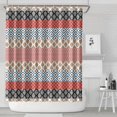 thumbnail image 2 of Extra Long Boho Shower Curtain 72x84 Inches - Vintage Floral & Tropical Leaves Pattern, Waterproof Bohemian Bathroom Decor with 12 Hooks, Tribal Rustic Style, 2 of 5