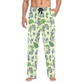 thumbnail image 5 of Dichroa Plant Leaves joogoo Men's Pajama Pants Cotton Long Sleepwear Lounge Pants L, 5 of 7