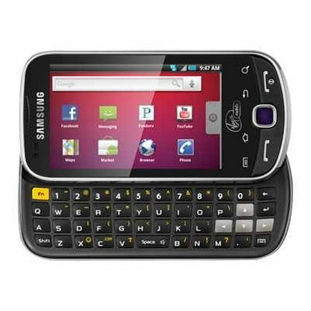 Samsung Intercept - 3G smartphone - RAM 256 MB - microSD slot - LCD display - 3.2" - rear camera 3.2 MP - Virgin Mobile - dark gray