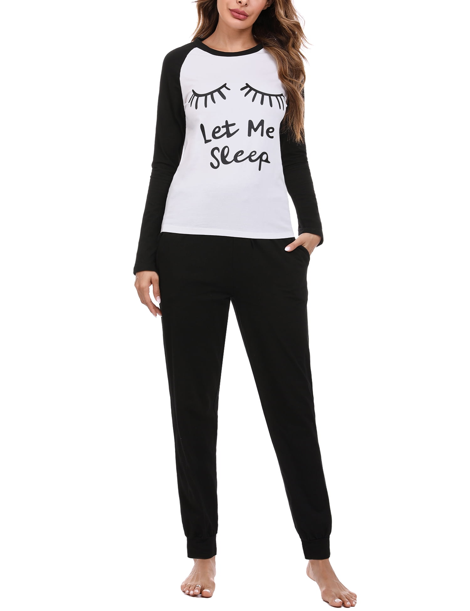 Purcoar Women's Pajamas Sets for Women Long Sleeve Sleepwear Loungewear Pj Set