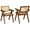 Dark brown, variant on Kithkasa Rattan Dining Chairs Set of 2, Modern Mid Century Dining Chairs with Arms for Bedroom, Living Room, Reading Room, Dark Brown