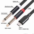 thumbnail image 3 of USB C to Dual 6.35mm o Stereo Cord for Smartphones and Multimedia Devices, 3 of 5