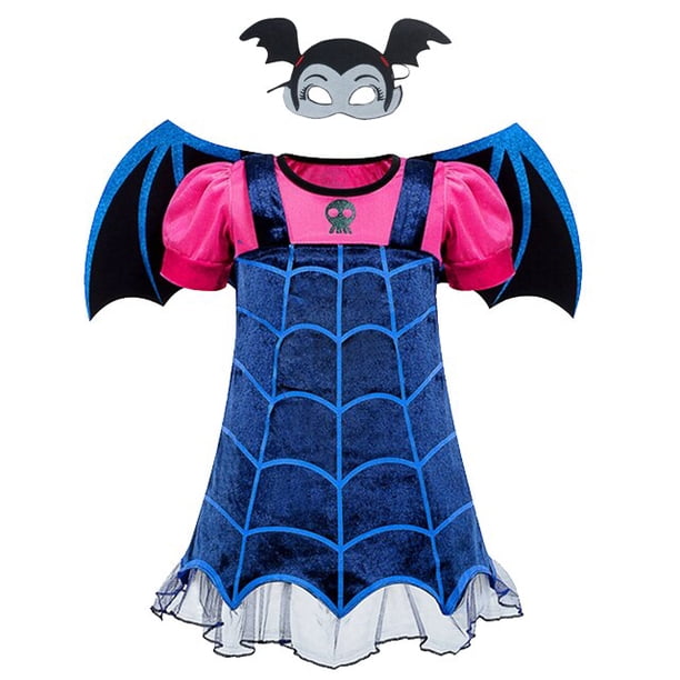 Halloweenl Vampirina Cosplay vestido niña niños princesa vestir disfraz niña disfraz carnaval fiesta disfraz máscara Vampire5-6T (tamaño 140) Gao Jinjia LED