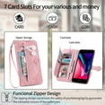 thumbnail image 4 of Case for iPhone 8 Plus/7 Plus Zipper Wallet Cover Lanyard Crossbody Neck Strap, 4 of 5