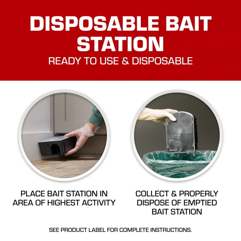 Tomcat Rat & Mouse Killer, Disposable Bait Station, Child-Resistant photo 5