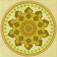 thumbnail image 1 of Ahgly Company Machine Washable Indoor Square Transitional Neon Yellow Area Rugs, 7' Square, 1 of 7