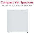 thumbnail image 4 of Frigidaire 1.6 Cu. ft. Mini Fridge with Freezer, Compact Refrigerator with Door Storage, White, 4 of 13